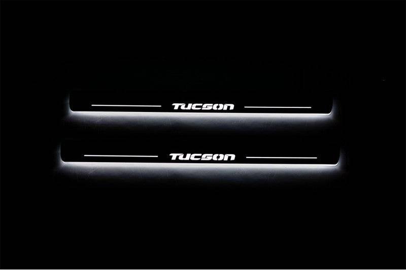 Hyundai Tucson I 2004-2015 Auto Door Sills With Logo Tucson Hyundai Led Door Sills opdesign