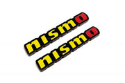 Infiniti Emblem & Badges set with Nismo logo Infiniti emblems decoinfabric BLACK YELLOW