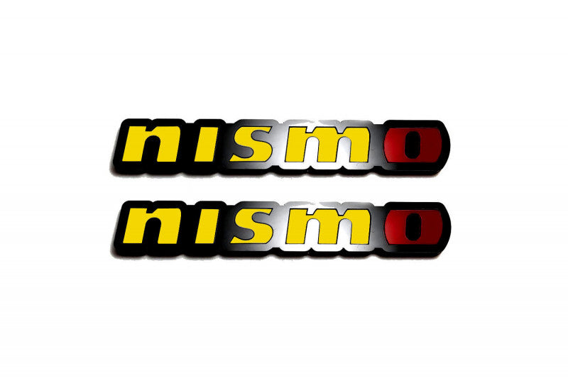 Infiniti Emblem & Badge Set - Grille and Tailgate Nismo logo Infiniti emblems decoinfabric YELLOW