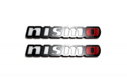 Infiniti emblem for fenders with Nismo logo Infiniti emblems decoinfabric BLACK WHITE