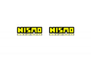 Infiniti emblem for fenders with Nismo logo (type 3) Infiniti emblems decoinfabric BLACK YELLOW