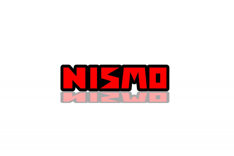 Infiniti Radiator grille emblem with Nismo logo (type 3) Infiniti emblems decoinfabric BLACK RED
