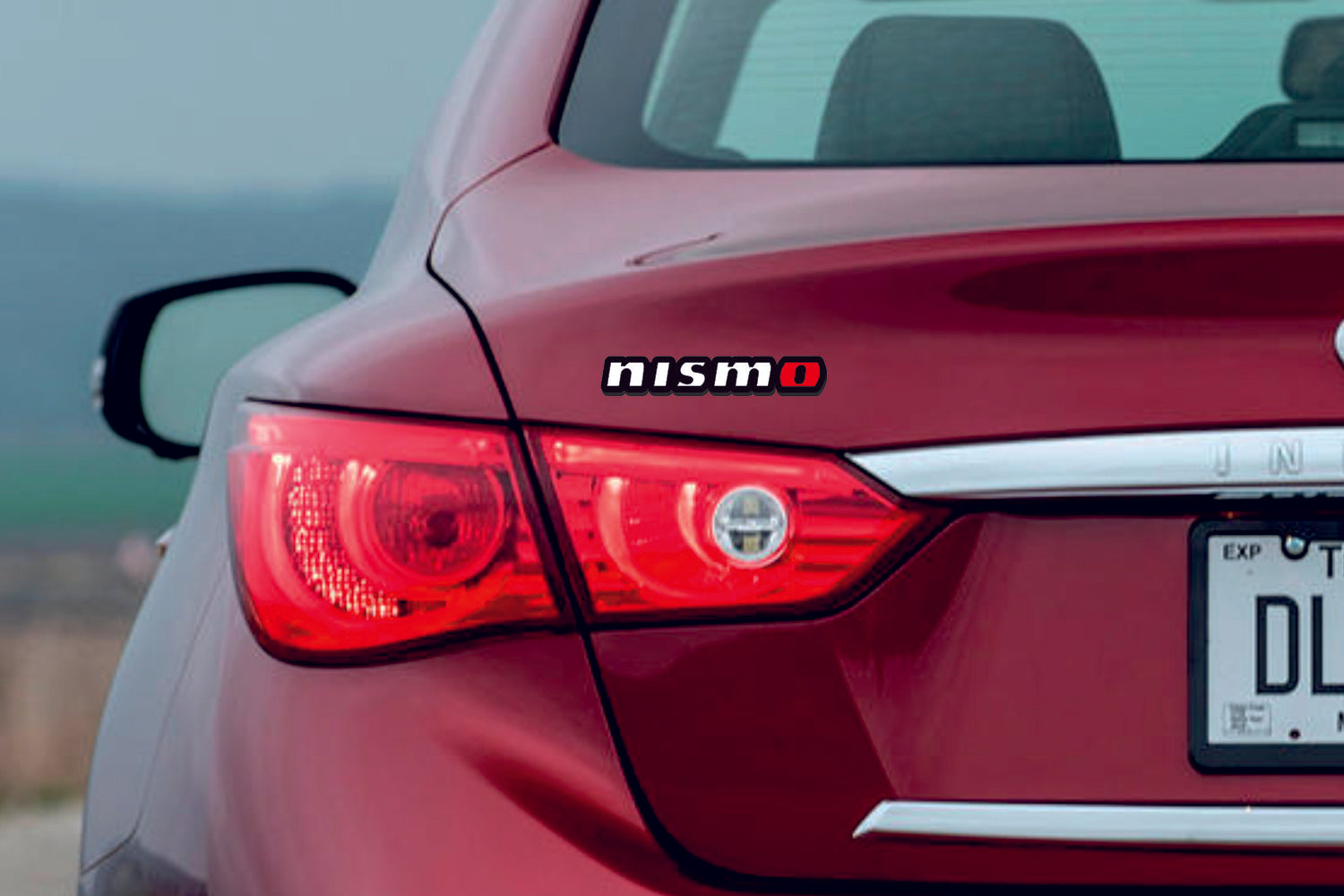 Infiniti tailgate trunk rear emblem with Nismo logo Infiniti emblems decoinfabric