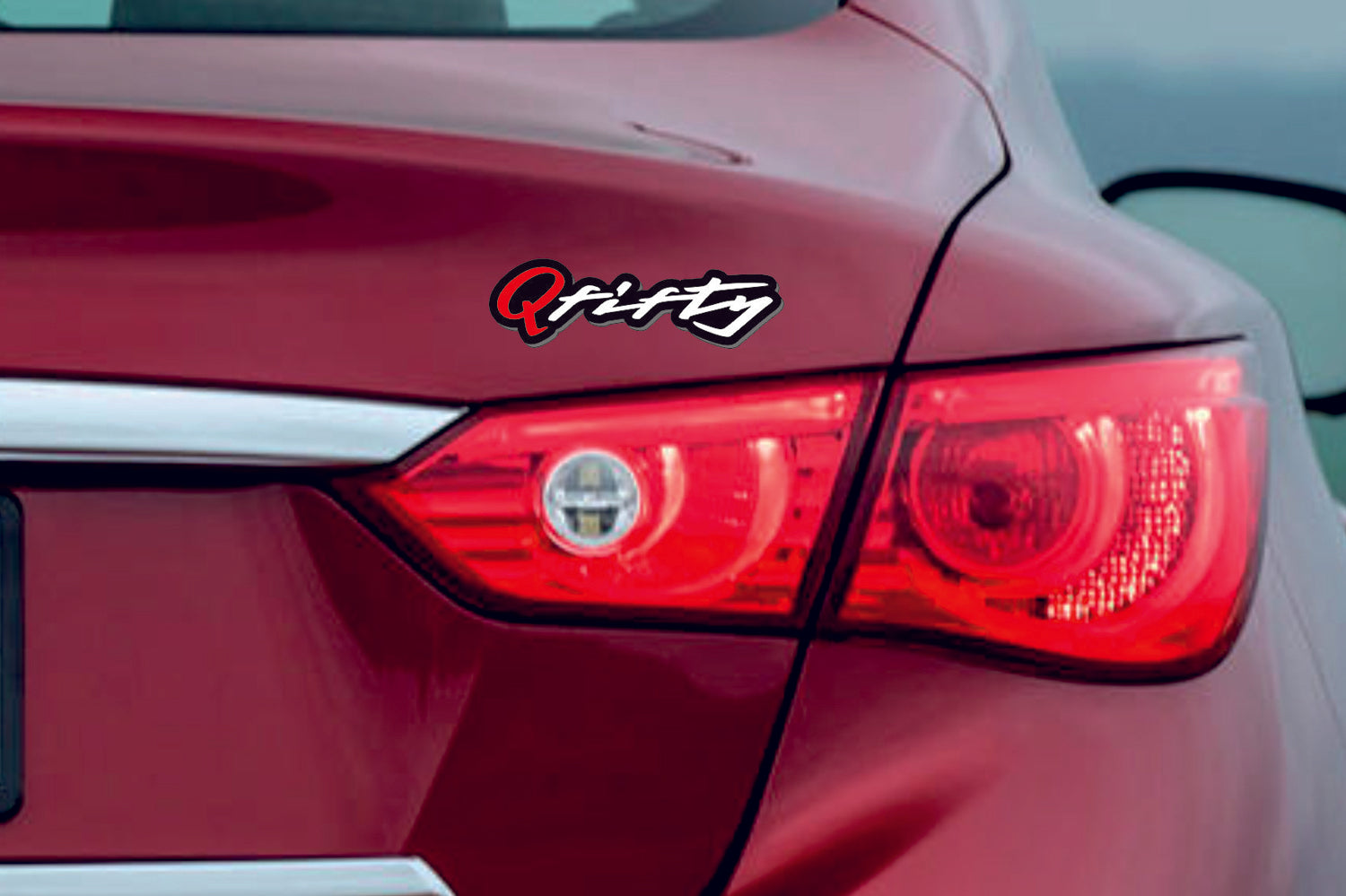 Infiniti tailgate trunk rear emblem with Q50 logo