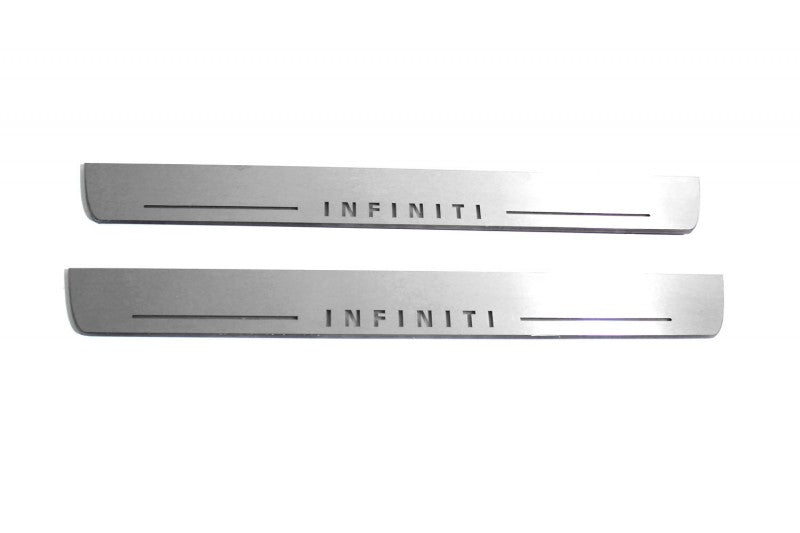 Infiniti QX80 2013+ Door Sill Led Plate With Logo Infiniti Infiniti Led Door Sills opdesign