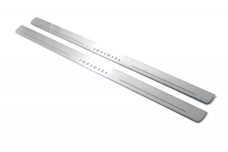 Infiniti G 4D 2007-2015 Door Sill Protectors With Logo Infiniti Infiniti Led Door Sills opdesign