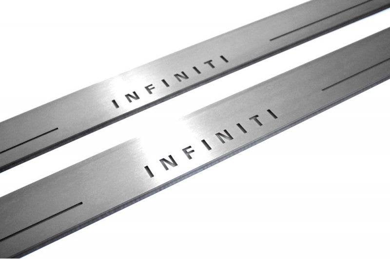 Infiniti G 4D 2007-2015 Door Sill Protectors With Logo Infiniti Infiniti Led Door Sills opdesign