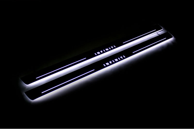 Infiniti G 4D 2007-2015 Door Sill Protectors With Logo Infiniti Infiniti Led Door Sills opdesign