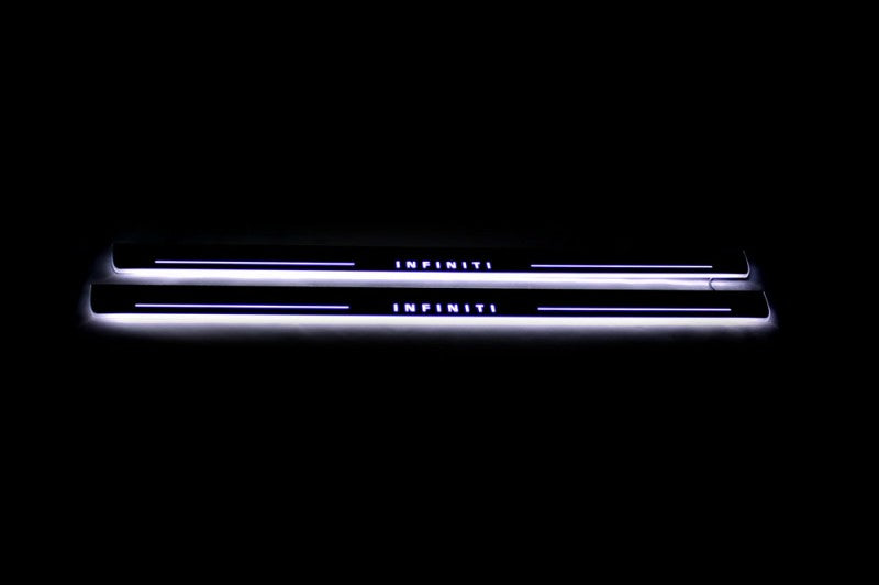 Infiniti G coupe 2008-2015 LED Door Sill With Logo Infiniti Infiniti Led Door Sills opdesign