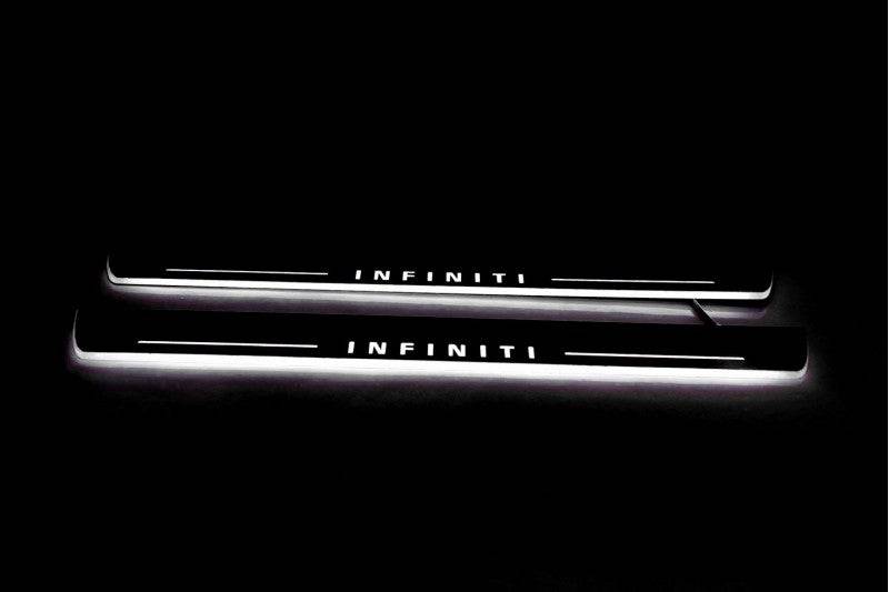 Infiniti G coupe LED Door Sills PRO With Logo Infiniti - decoinfabric