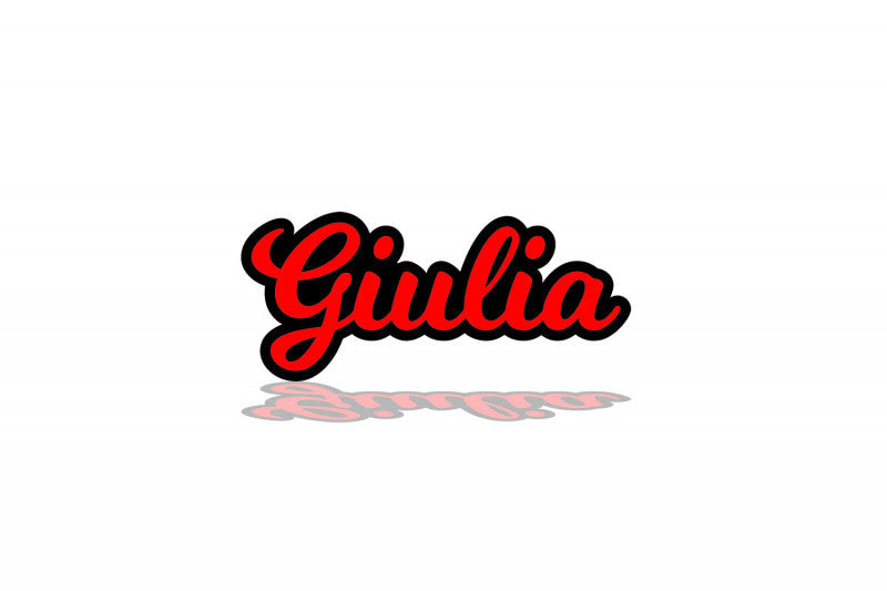 Alfa Romeo tailgate trunk rear emblem with Giulia logo (type 2) Jeep emblems decoinfabric BLACK RED