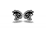 Jeep Emblem & Badges set with Hellcat logo Jeep emblems decoinfabric BLACK WHITE