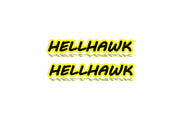 JEEP emblem for fenders with Hellhawk logo Jeep emblems decoinfabric YELLOW BLACK