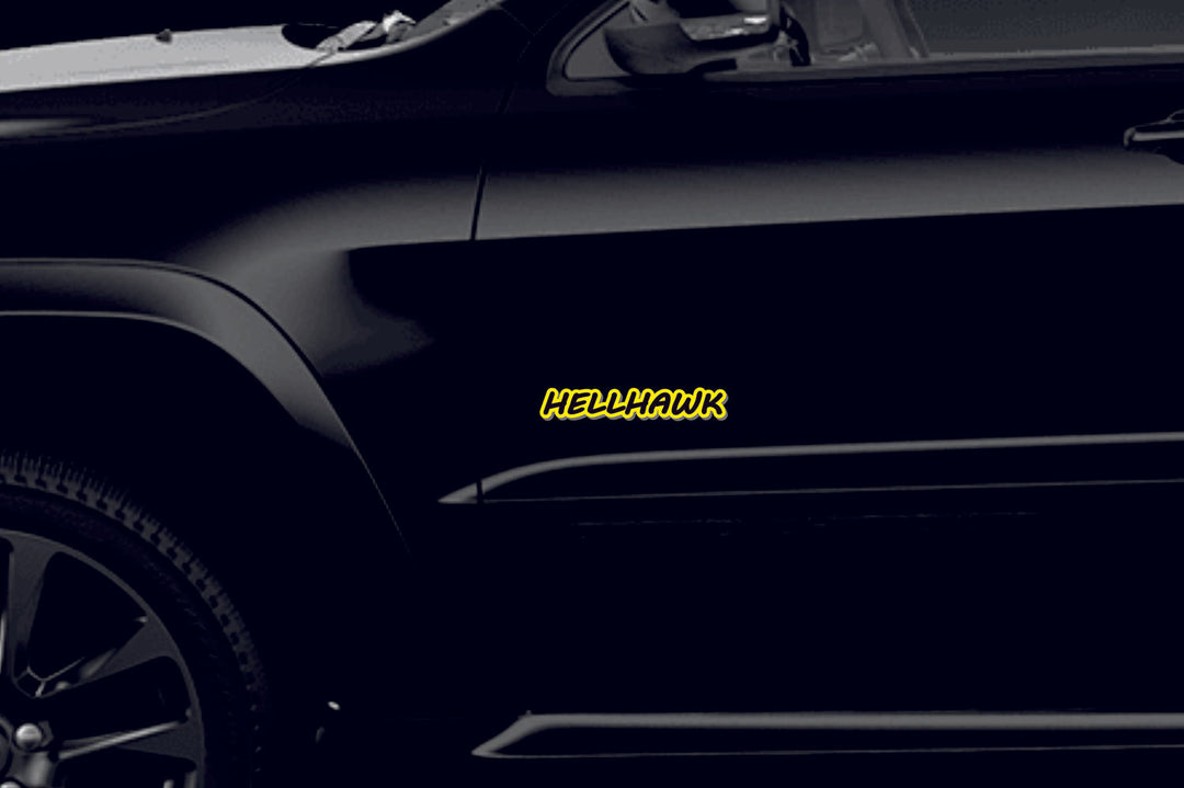 Jeep Emblem & Badges set with Hellhawk logo Jeep emblems decoinfabric