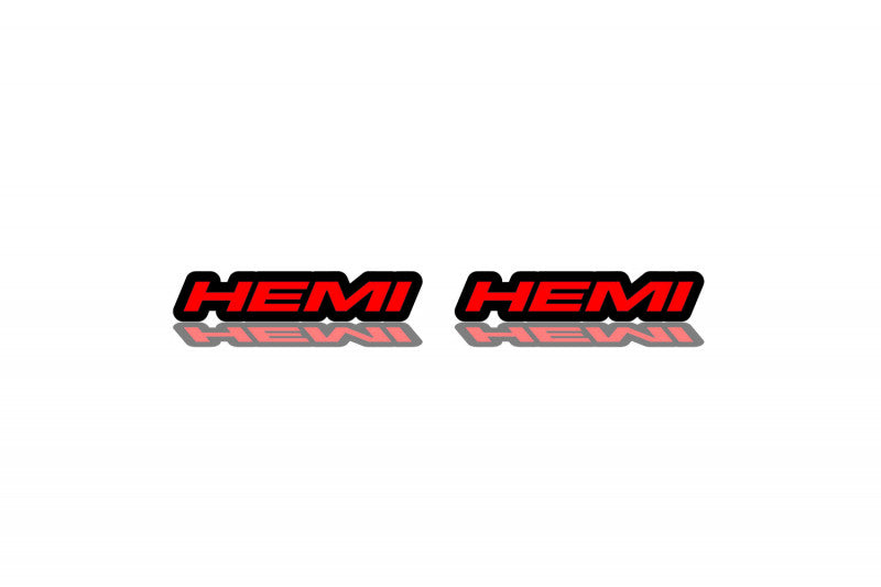JEEP emblem for fenders with HEMI logo (type 2) Jeep emblems decoinfabric BLACK RED