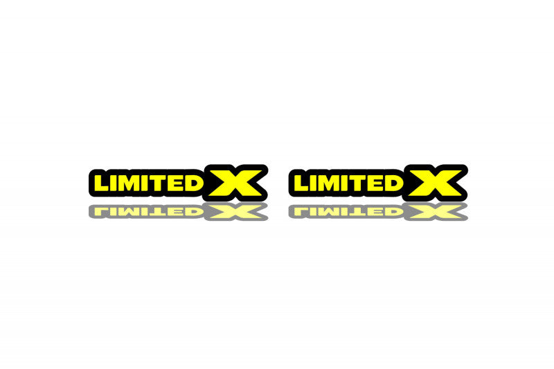 JEEP emblem for fenders with Limited X logo Jeep emblems decoinfabric BLACK YELLOW