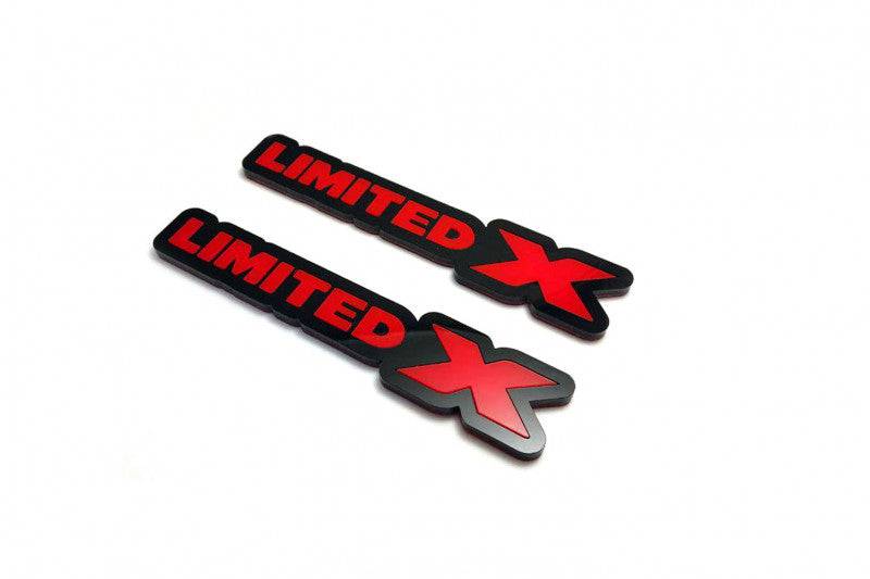 Jeep Emblem & Badges set with Limited X logo Jeep emblems decoinfabric BLACK RED
