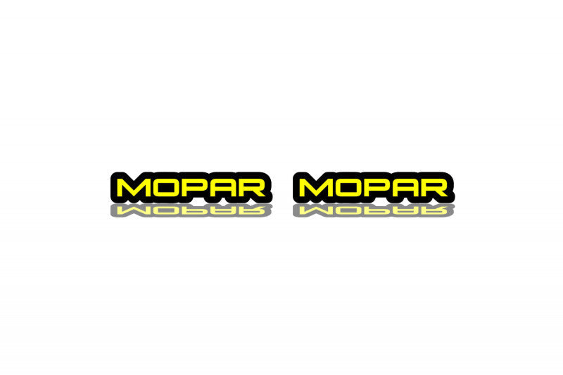 JEEP emblem for fenders with Mopar logo Jeep emblems decoinfabric BLACK YELLOW