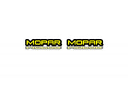 Jeep Emblem & Badges set with Mopar logo Jeep emblems decoinfabric BLACK YELLOW