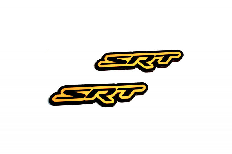 Jeep Emblem & Badge Set - Grille and Tailgate SRT logo (Type 2) Jeep emblems decoinfabric YELLOW