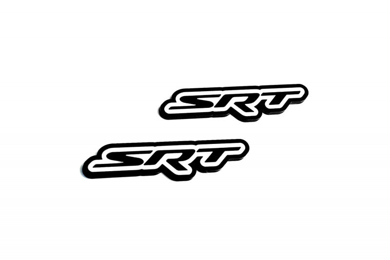 Jeep emblem for fenders with SRT logo (type 2) Jeep emblems decoinfabric BLACK WHITE