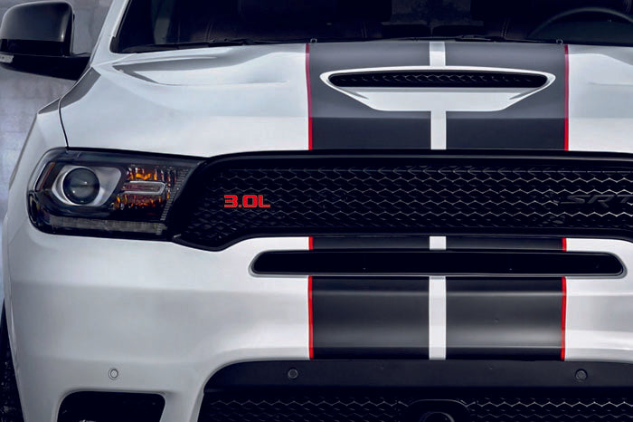 JEEP Radiator grille emblem with 3.0L logo Jeep emblems decoinfabric