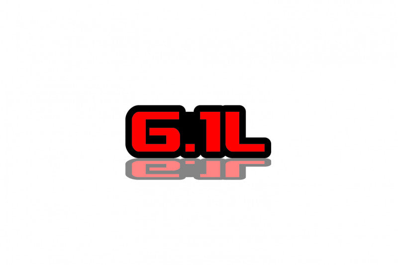 JEEP Radiator grille emblem with 6.1L logo Jeep emblems decoinfabric BLACK RED
