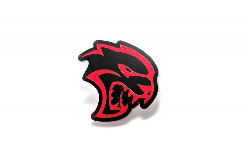 Jeep Radiator grille emblem with Hellcat logo Jeep emblems decoinfabric BLACK RED