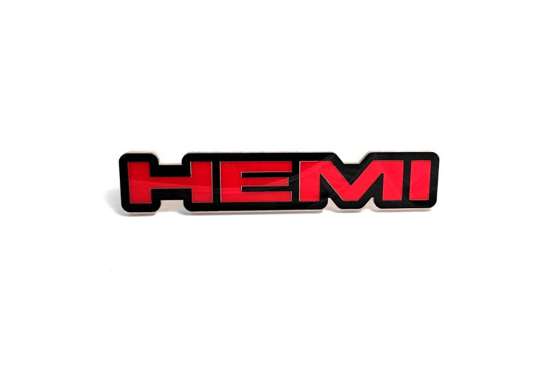 JEEP Radiator grille emblem with HEMI logo Jeep emblems decoinfabric BLACK RED