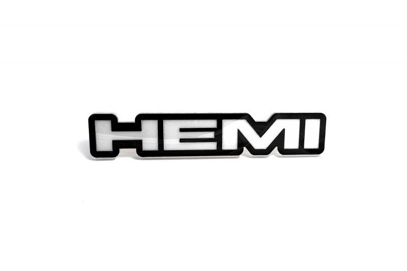 JEEP Radiator grille emblem with HEMI logo Jeep emblems decoinfabric BLACK WHITE
