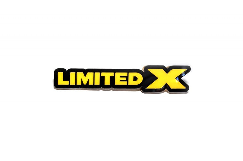 JEEP Radiator grille emblem with Limited X logo Jeep emblems decoinfabric BLACK YELLOW