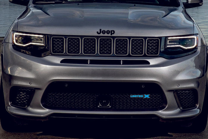 Jeep Emblem & Badge Set - Grille and Tailgate Limited X logo Jeep emblems decoinfabric LIGHT BLUE
