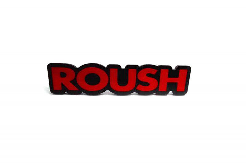 Jeep Radiator grille emblem with Roush logo Jeep emblems decoinfabric BLACK RED