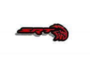 JEEP Radiator grille emblem with SRT Hellhawk logo Jeep emblems decoinfabric BLACK RED