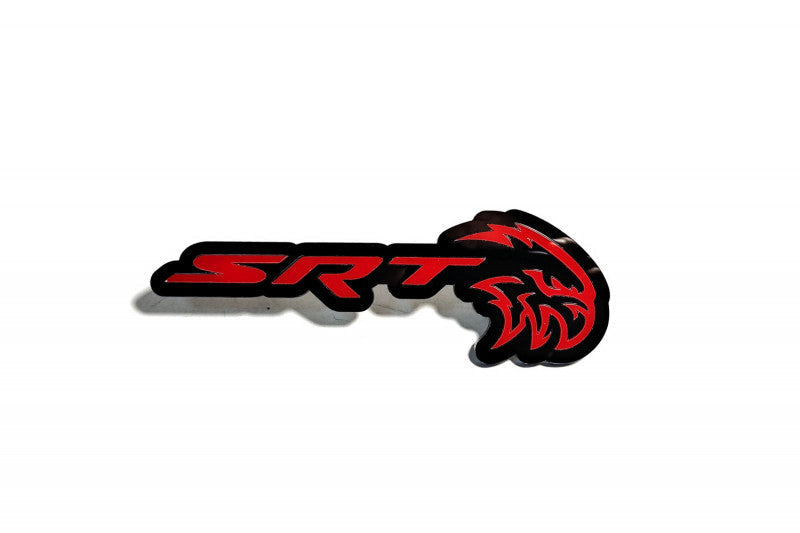 Jeep Emblem & Badges set with SRT Hellhawk logo Jeep emblems decoinfabric BLACK RED