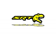 JEEP Radiator grille emblem with SRT + Tirex logo Jeep emblems decoinfabric BLACK YELLOW