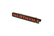 JEEP Radiator grille emblem with Summit logo Jeep emblems decoinfabric BLACK ORANGE