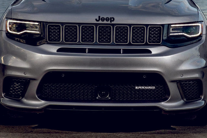 JEEP Radiator grille emblem with Supercharged logo - decoinfabric
