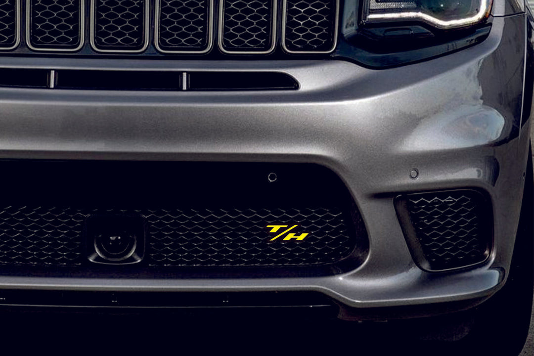 Jeep Emblem & Badge Set - Grille and Tailgate T/H logo Jeep emblems decoinfabric YELLOW