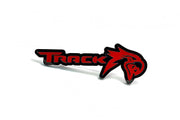 JEEP Radiator grille emblem with Track + Hawk logo Jeep emblems decoinfabric BLACK RED