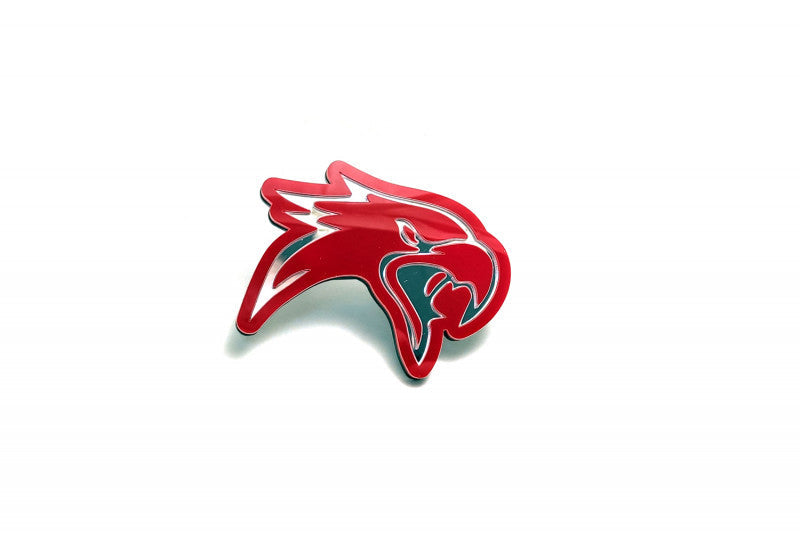 Jeep Emblem & Badges set with TrackHawk logo (head) Jeep emblems decoinfabric RED SILVER MIRROR