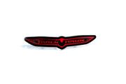 JEEP Radiator grille emblem with TrackHawk logo (type 2) Jeep emblems decoinfabric BLACK RED