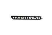 Jeep tailgate trunk rear emblem with TrackHawk logo Jeep emblems decoinfabric BLACK WHITE