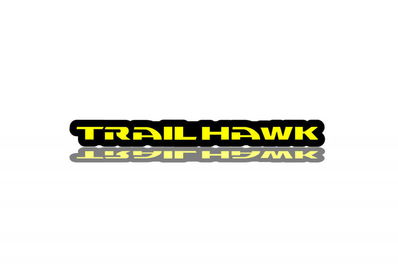 JEEP Radiator grille emblem with Trailhawk logo Jeep emblems decoinfabric BLACK YELLOW
