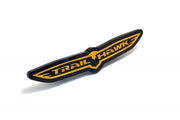JEEP Radiator grille emblem with Trailhawk logo (Type 2) Jeep emblems decoinfabric BLACK YELLOW