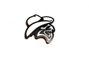 Jeep tailgate trunk rear emblem with Hellcat Cowboy logo Jeep emblems decoinfabric BLACK WHITE