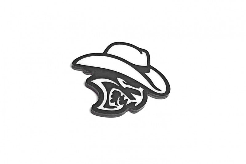 Jeep tailgate trunk rear emblem with Hellcat Cowboy logo Jeep emblems decoinfabric