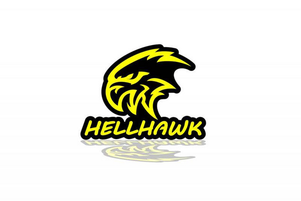 JEEP Radiator grille emblem with Hellhawk logo (type 3)
