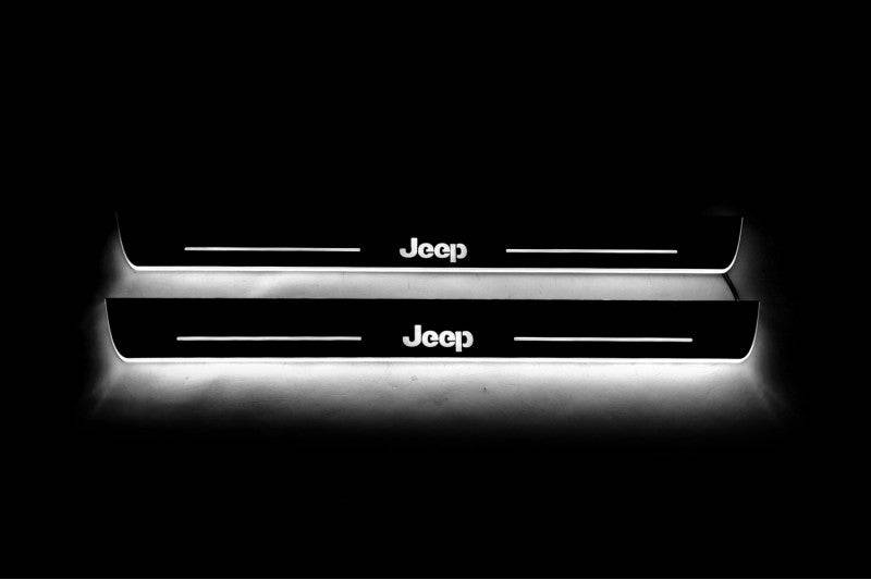 Jeep Cherokee KL 2014+ LED Door Sills PRO With Logo Jeep Jeep Led Door Sills opdesign