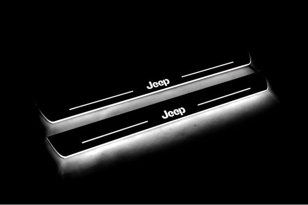 Jeep Cherokee KL LED Door Sills PRO With Logo Jeep